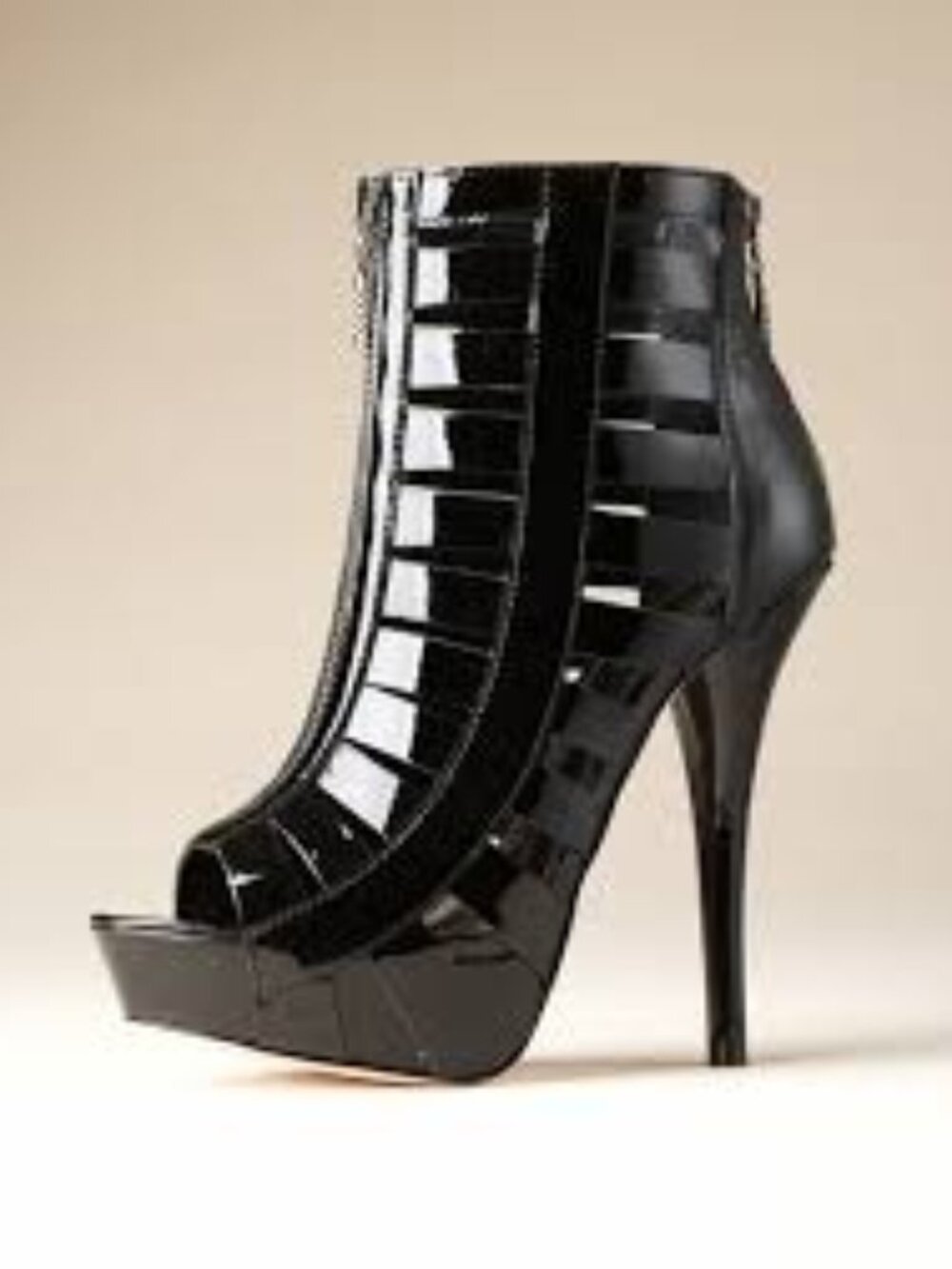 Bebe Kardashian Collection Platform Stiletto Black Booties